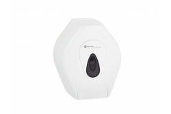 Toalettpapír adagoló mini, fehér ABS műanyag, szürke szemmel

T2 MOD f-s

